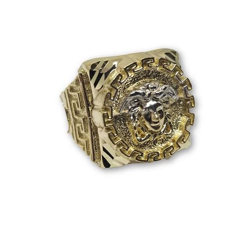 bague versace en or|Bague en or jaune medusa Versace Multicolore taille 7 ¼ US en .